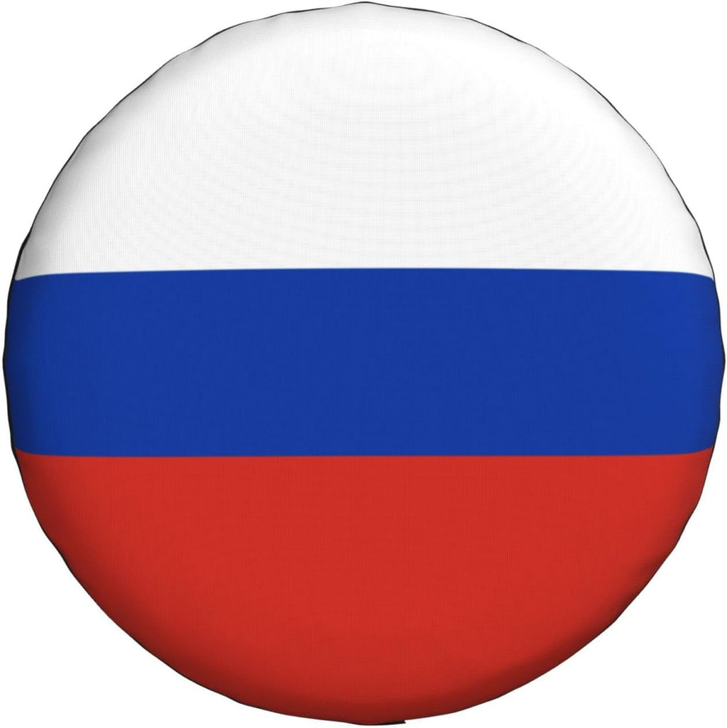 Russian Flag Print Universal Spare Tire Cover for RV, Jeep | Wheel Protector Fits Rv, Trailer, Jeep, Shield Tires From Sun, Dirt And Rain For Outdoor Storage
