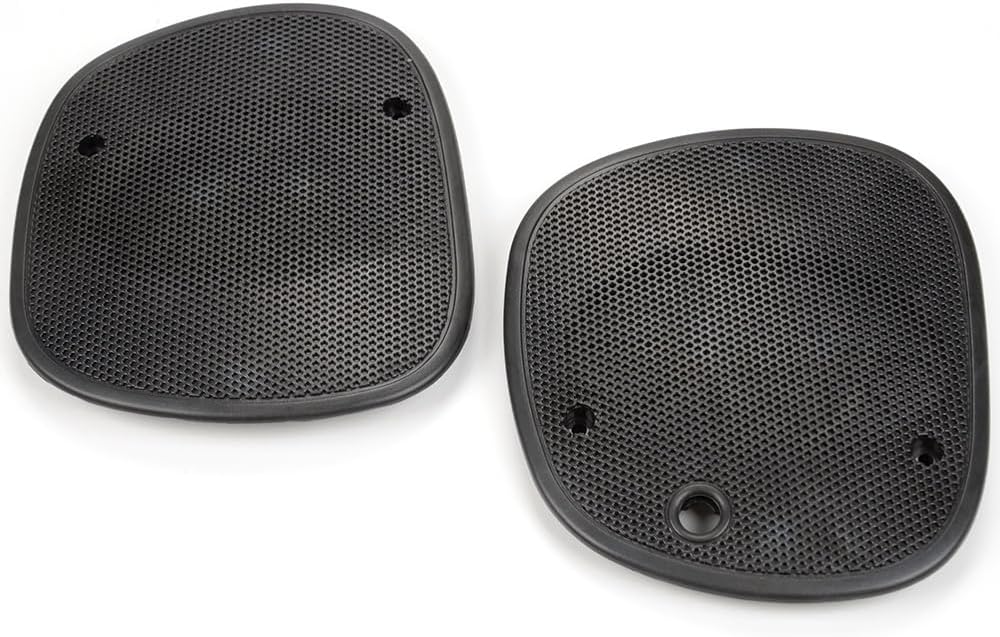 GRAND ORANGE 2PCS Front Speaker Grille Covers Compatible with Chevy Blazer S10 1998-2005, Fit Chevy S10 Pickup 1998-2004 Left & Right Black, 15046441 15046442