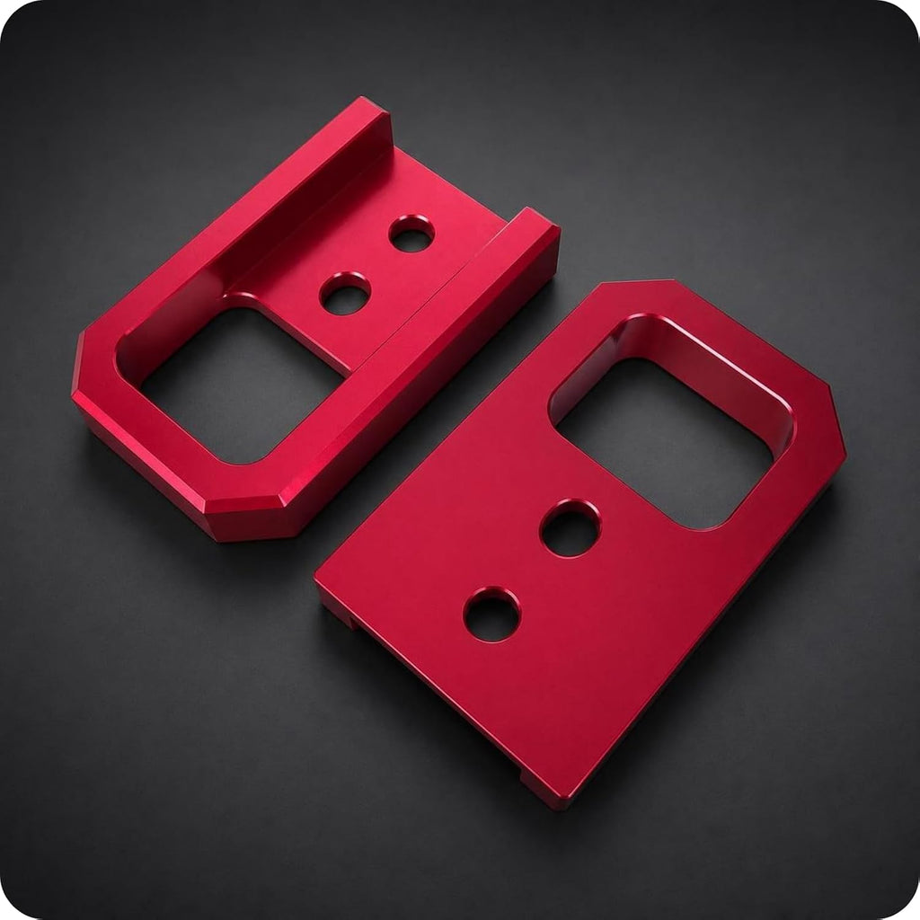 Front Tow Hook Bracket Rectangular Cutout D Loop Bracket Double Mounting Holes , Blue