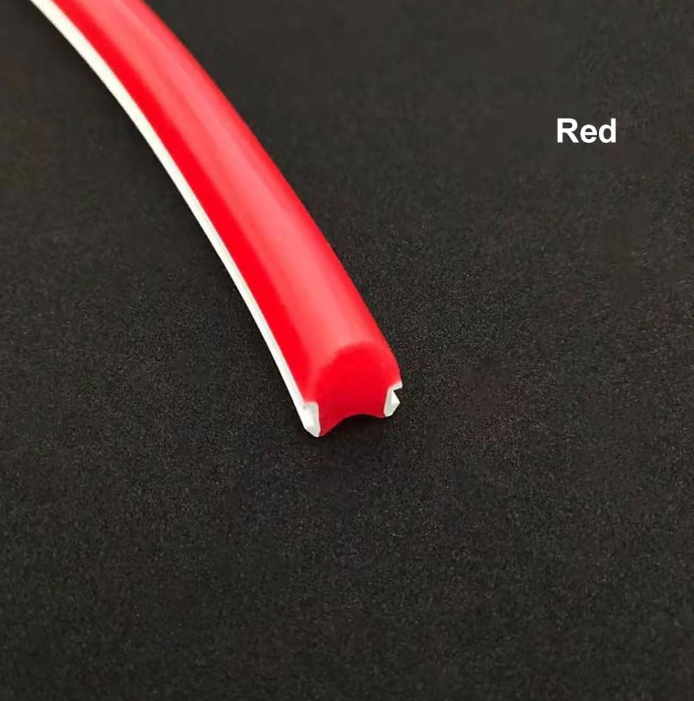 8mm Flexible Silicone Neon Tube LED Strip Diffuser - 1m,1pcs | Red
