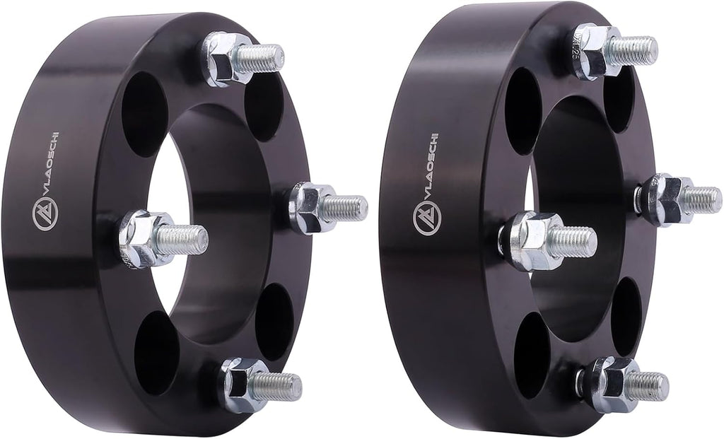 Black Forged 4x4 Wheel Spacers 1.5 Inch with M12x1.25 Studs Compatible with Yamaha Golf Cart (4x101.6 Bolt Pattern 68.5mm Center Bore) - Pack of 4
