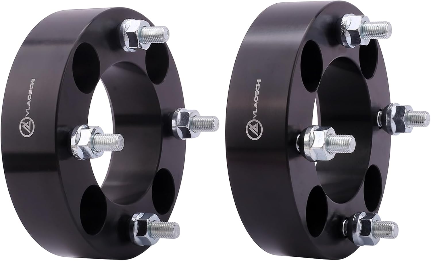 Black Forged 4x4 Wheel Spacers 1.5 Inch with M12x1.25 Studs Compatible with Yamaha Golf Cart (4x101.6 Bolt Pattern 68.5mm Center Bore) - Pack of 4