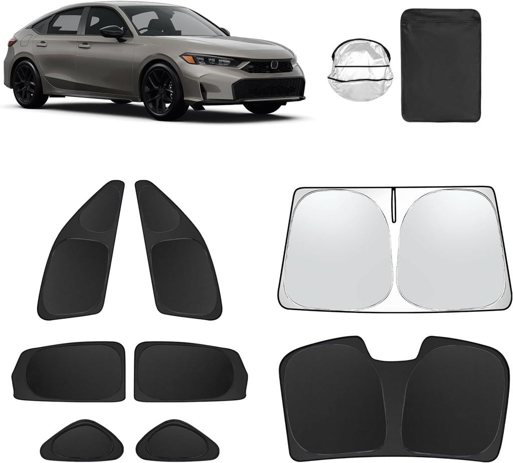 8pcs Car Window Shades for 11th Gen Honda Civic 2022-2025 Accessories,