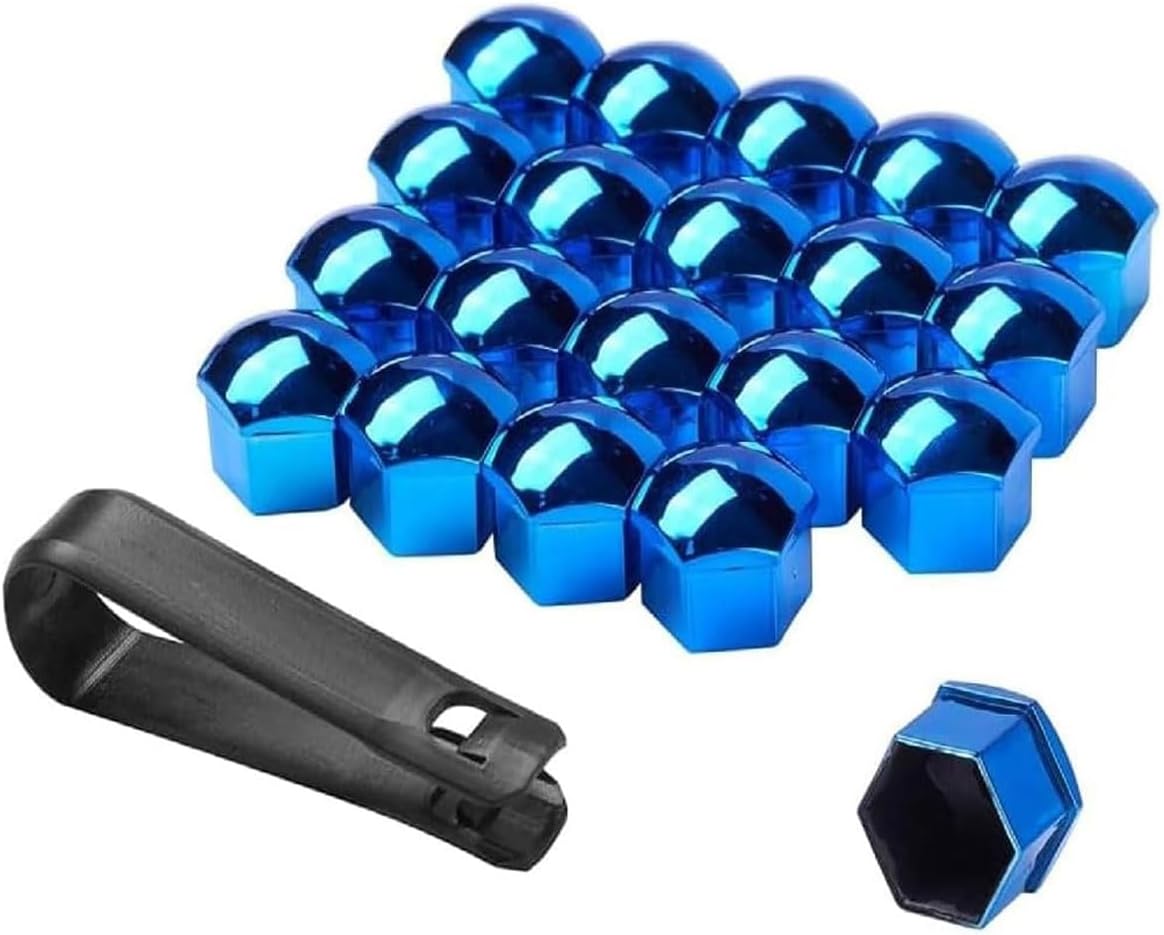 20pcs Wheel Nut Covers for Hyundai Tucson Ibrida 2022-2026, Bolt Caps Hub Screw Cover Caps Hub Screw Protectors Accessories,B/19mm-A/Blue