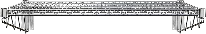 24" x 36" Chrome Wire Wall Mount Shelf - Image 3