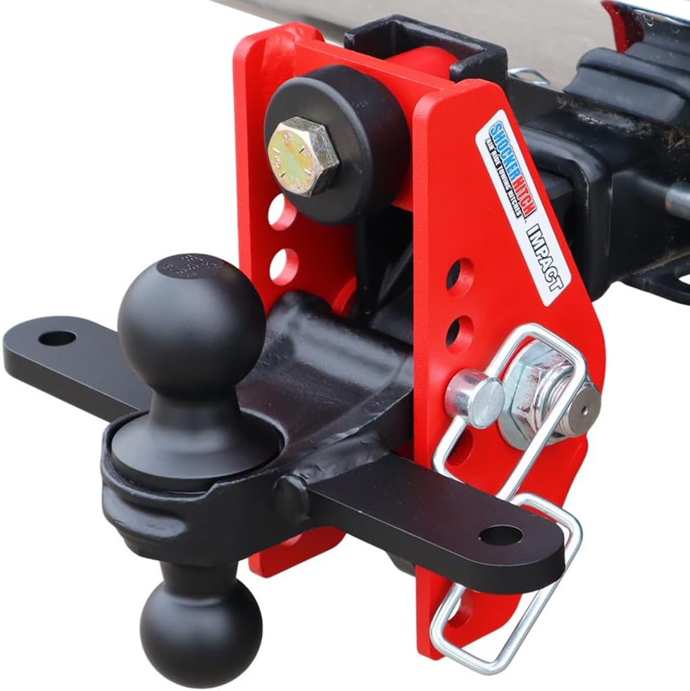 Shocker Impact Cushion Hitch & Sway Control Towing Kit - Fits 2-1/2" Hitch - Has Black Combo 2" & 2-5/16" Balls & 2 Sway Bars