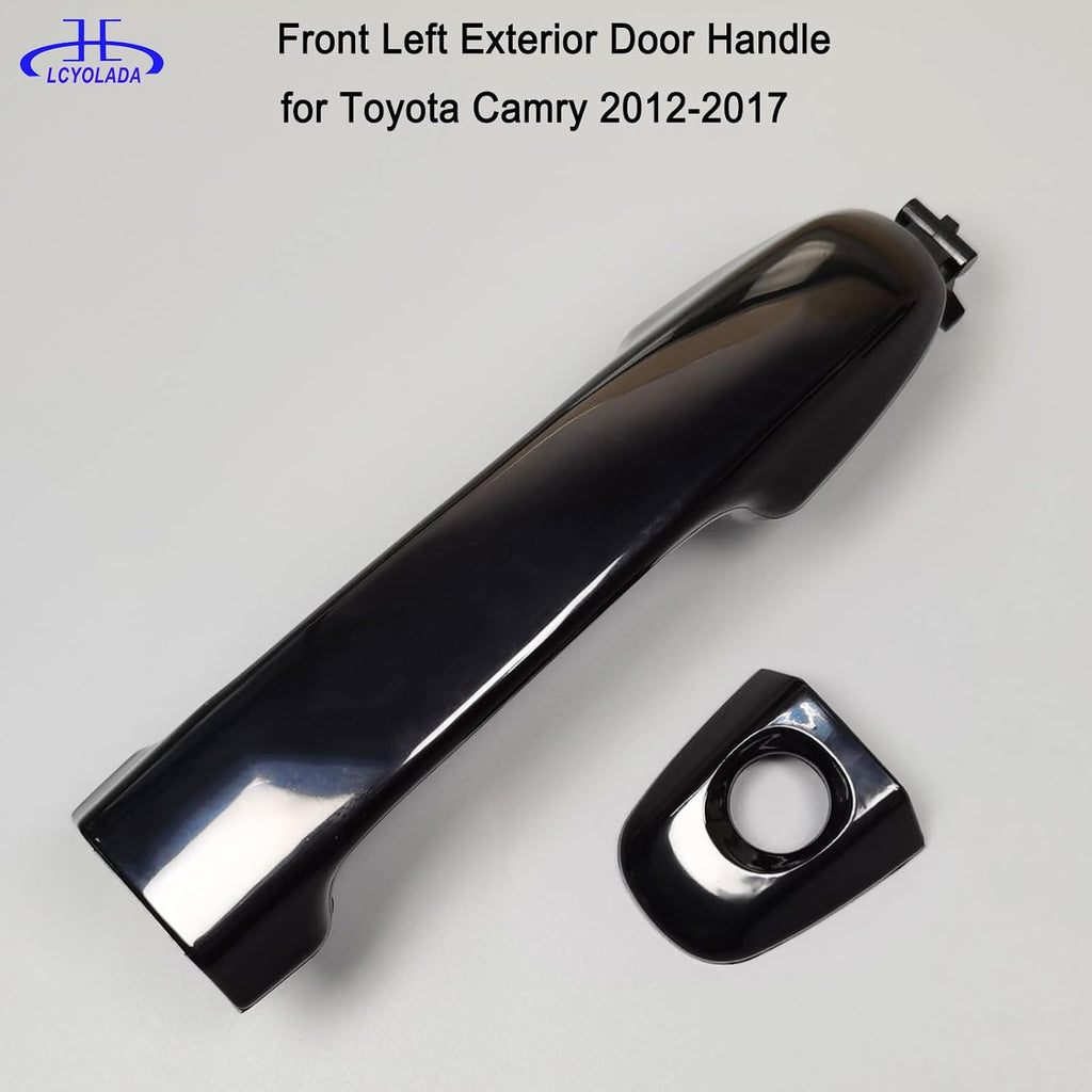 Exterior Door Handle Front Left Driver Side Compatible with Toyota Camry 2012-2017, Black