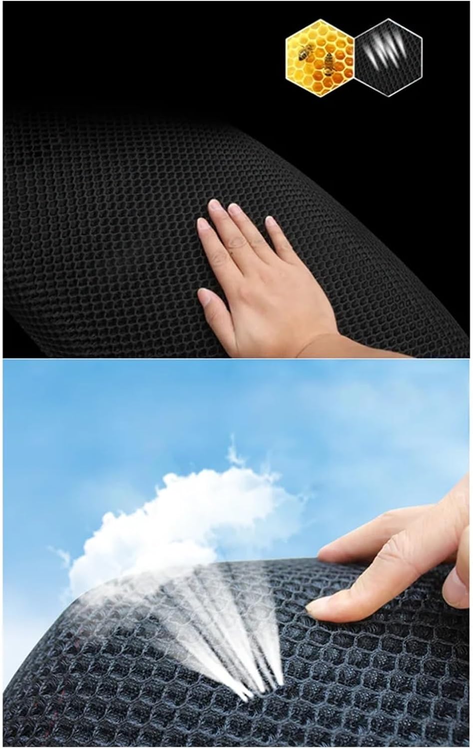 for Vespa GTS300 GTS 300 Seat Net Cover 3D Mesh Protector Sun Protection Heat Insulation Breathable Thickened Seat Cover Seats Pad Parts