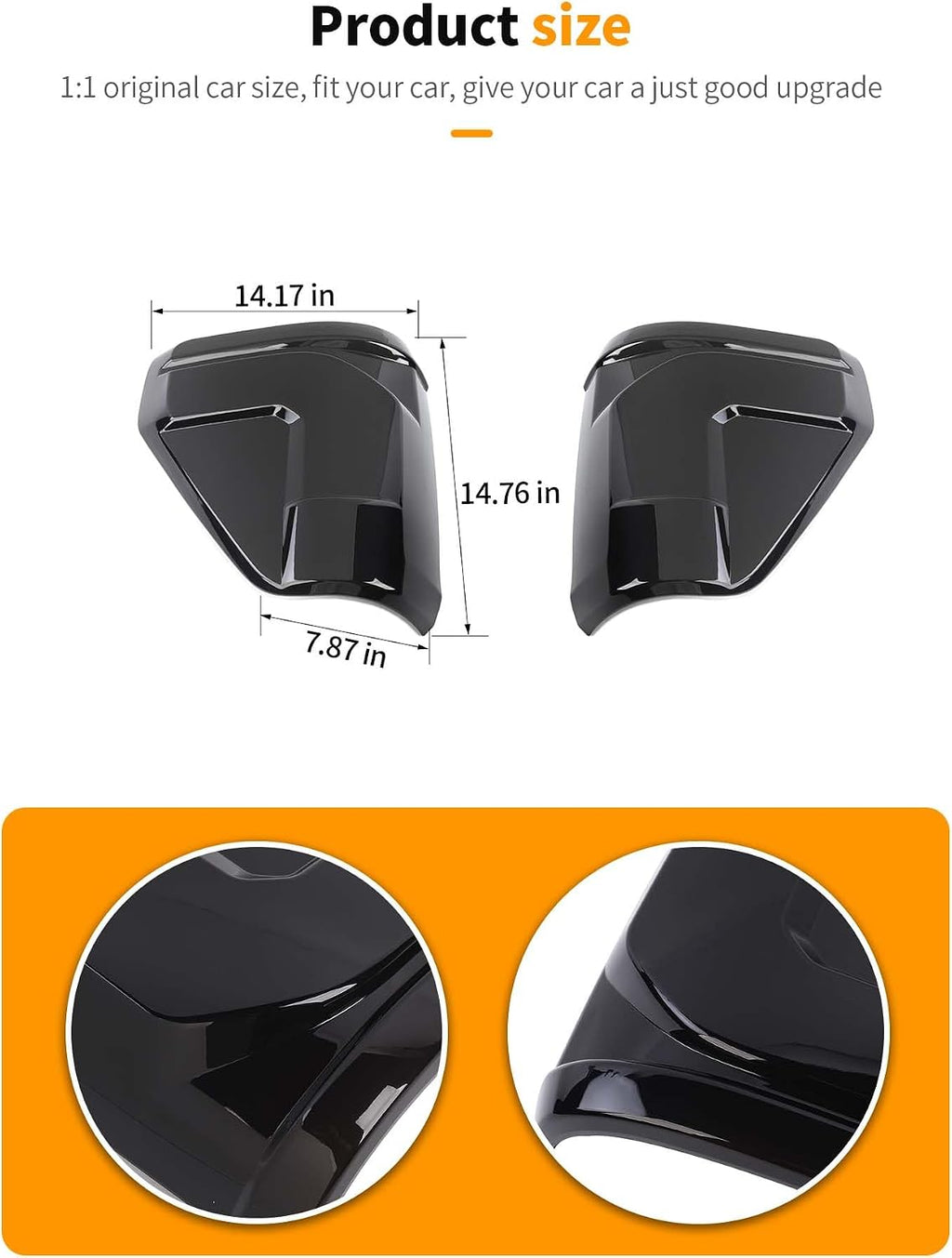 Hoolcar Tail Light Lamp Cover Guard Trim Compatible with Ford F150/Raptpr 2024-2025 (Smoked Black)