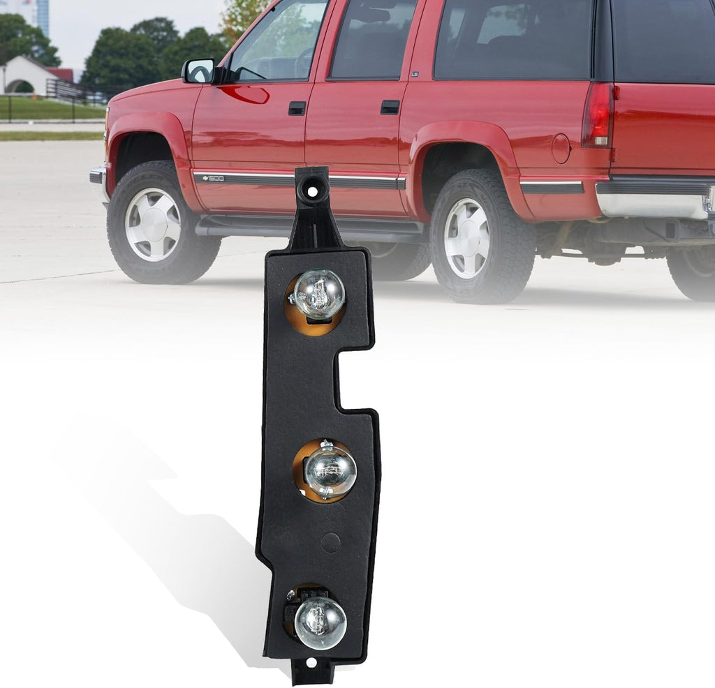 Tail Light Connector Plate with Bulbs Kit for 1988-2000 Chevy/GMC C/K 1500/2500/3500 Pickup, Suburban, Tahoe, Blazer, Escalade | Complete Socket Circuit Board, Fleetside, Left Driver Side