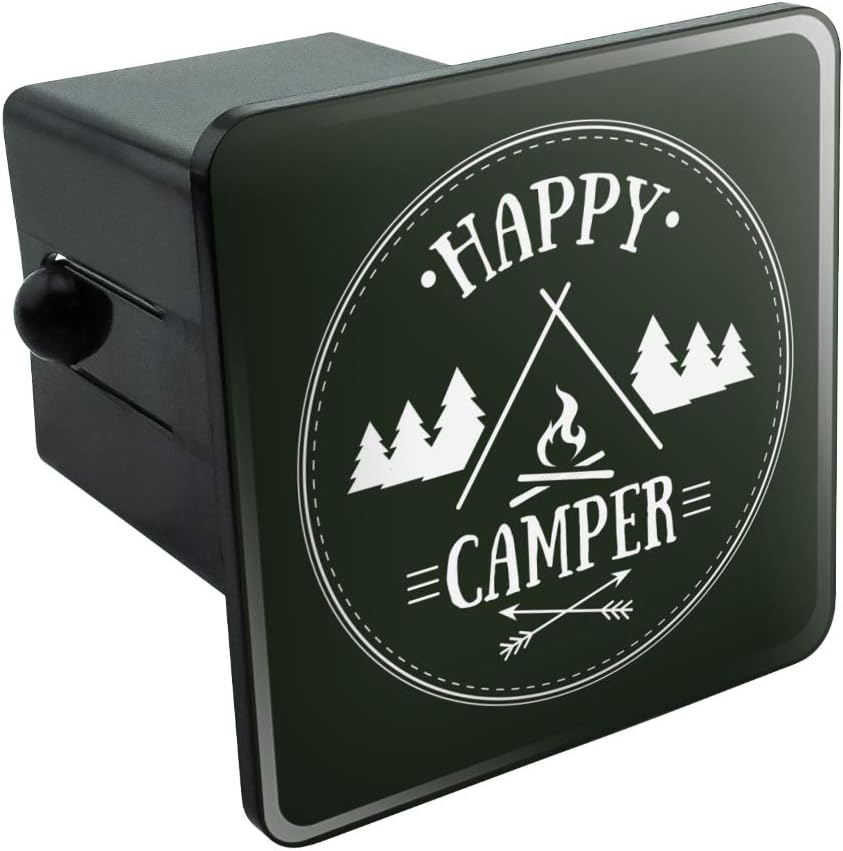 GRAPHICS & MORE Happy Camper with Campfire Tow Trailer Hitch Cover Plug Insert 2"