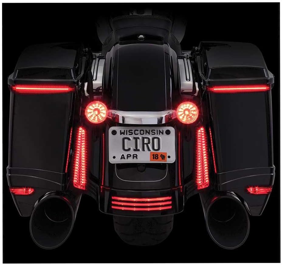 Ciro Bag Blades LED Lights, Fits '97-'13 Harley FLHT FLTR Models, Amber 40028