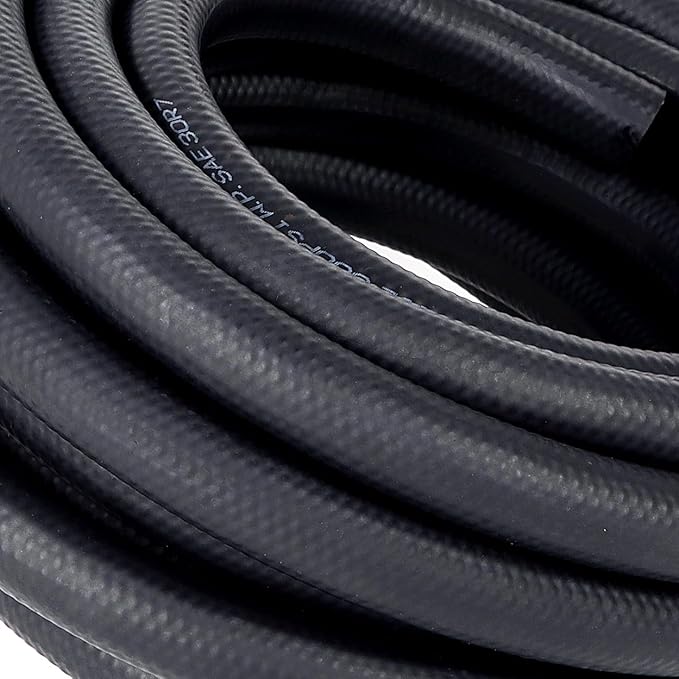 LokoCar Rubber Fuel Hose Line Push Lock 1/2" ID SAE 30R7 NBR 25ft 300PSI Black - Image 9