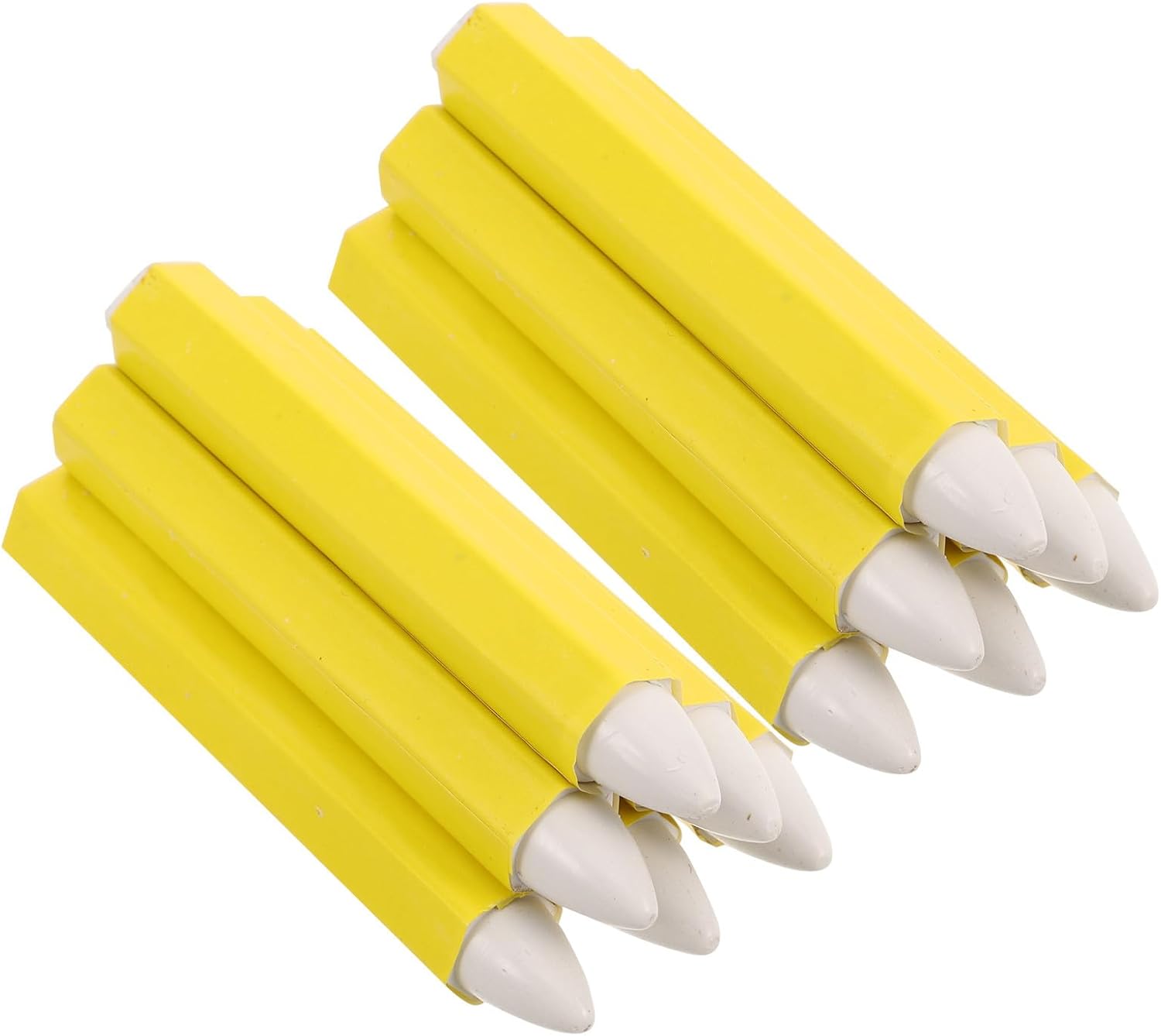 Uonlytech 12pcs Tire Marker Pens Waterproof Wax-based Ink for Outdoor Environments and Car Wash Operations Nonslip Grip Yellow Tire Paint Pens for Auto Repairs