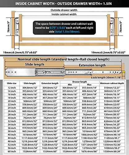 with lock heavy duty drawer slides 12 14 shown in use