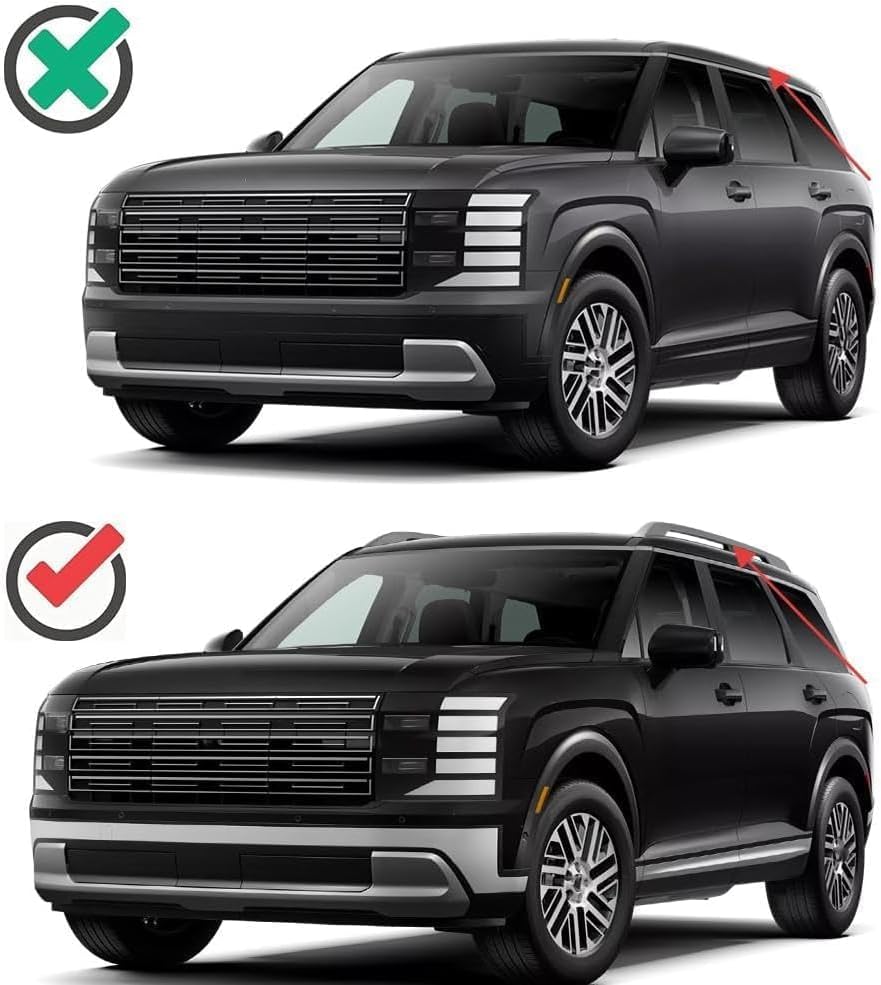 2Pcs Aluminum Roof Rail Cross Bars Compatible with Hyundai Palisade 2026 2027 Factory Style Lockable Cargo Rack Crossbars for Roof-Mounted Luggage Gear