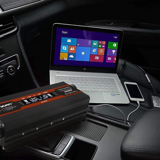 1000W/2000W Car Power Inverter 12v to 110v DC to AC Converter - Image 7