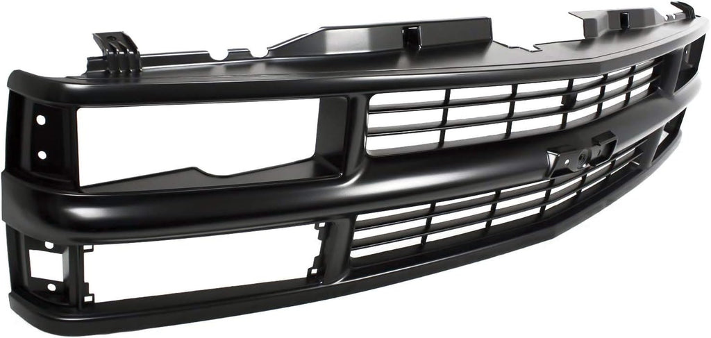 Garage-Pro Front Grille Assembly For Chevrolet Blazer 1994, C1500 1994-1999, Models with Composite Headlamps, Black Grill, Plastic