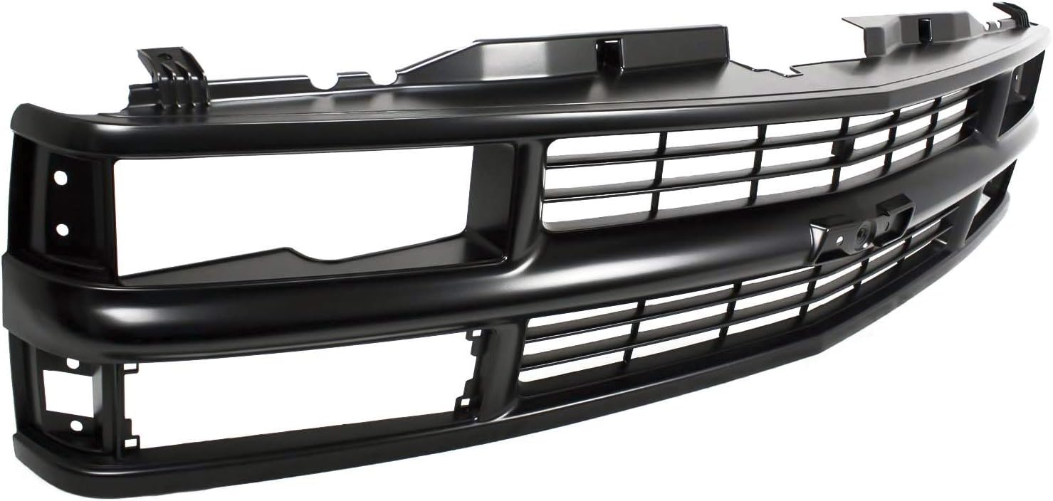 Garage-Pro Front Grille Assembly For Chevrolet Blazer 1994, C1500 1994-1999, Models with Composite Headlamps, Black Grill, Plastic