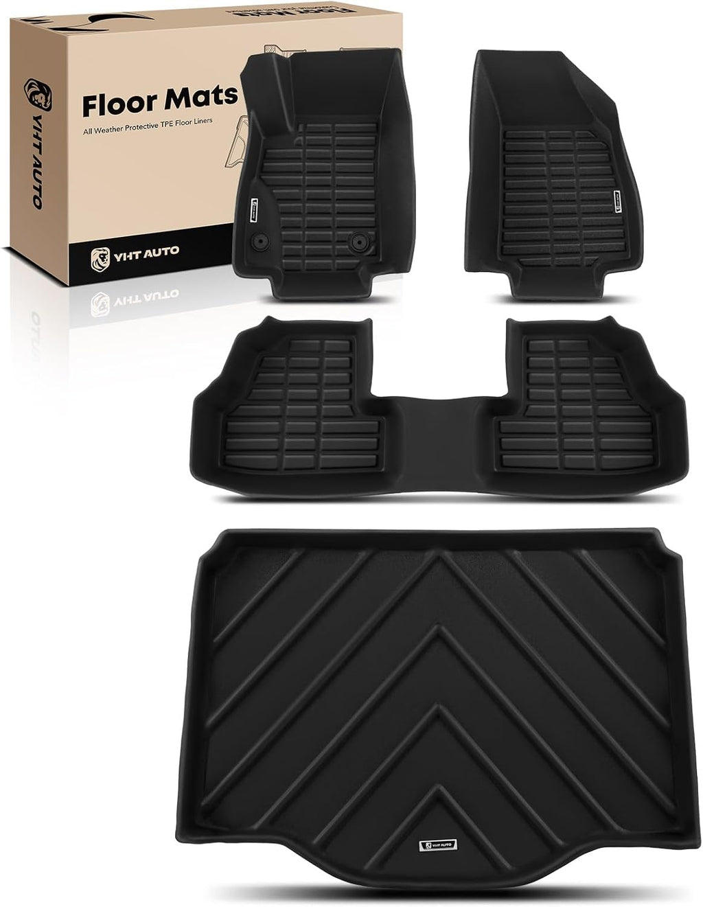 YHTAUTO Floor Mats & Cargo Mat Fit Chevy Trax 2014-2023, Buick Encore 2013-2023