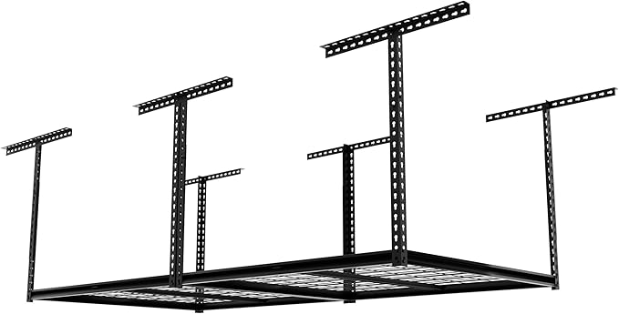 The Atlas 4 x 8 ft Adjustable Height Overhead Garage Storage Rack 900 lbs Heavy - Image 7