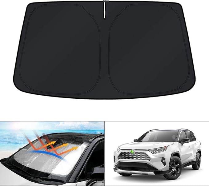 KUST Windshield Sun Shade for Toyota RAV4 2019-2023 2024 2025 Window Shade Sun by KUST