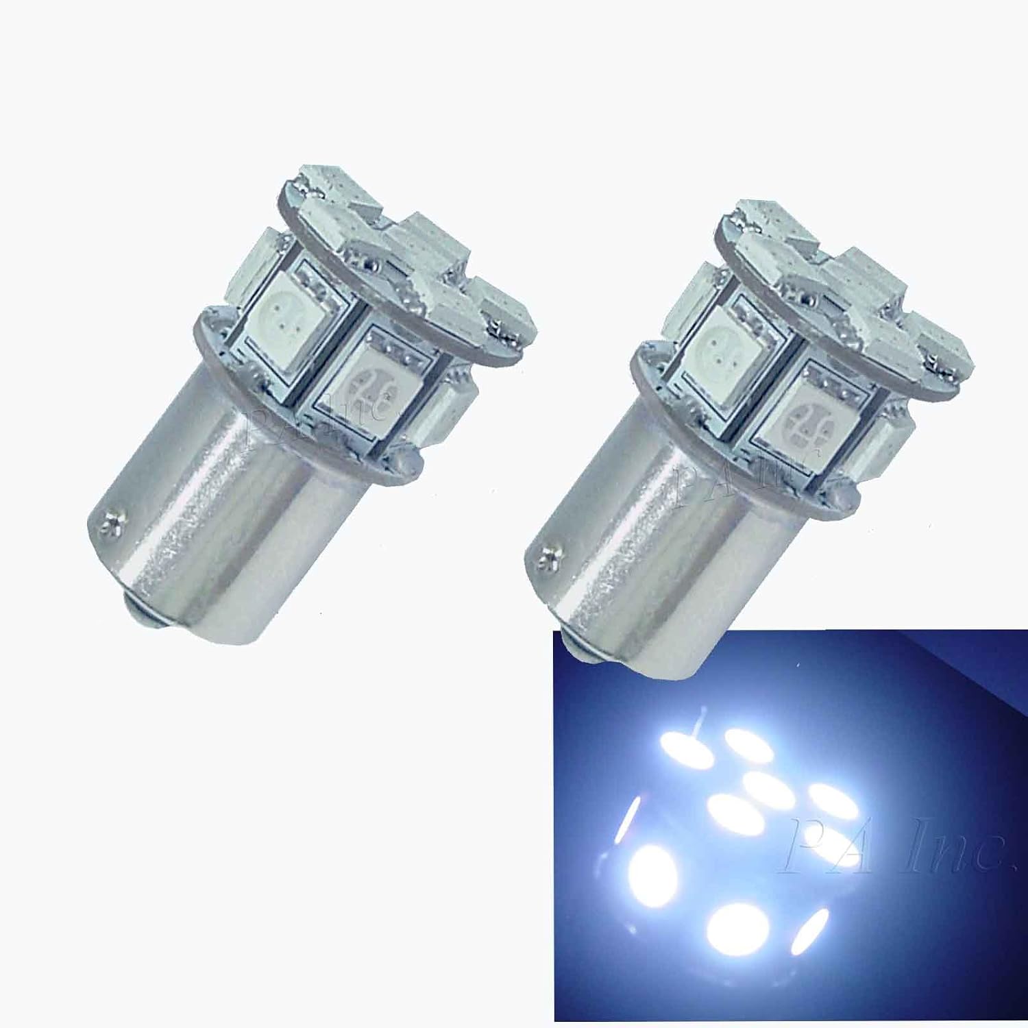 PA LED 2 x 13-5050SMD LED 24V TRUCK Indicator Light 1156 Ba15s WHITE Color