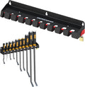 UNITEDPOWER Pry Bar Holder, Lockable Wall Mount Storage Rack Organizer