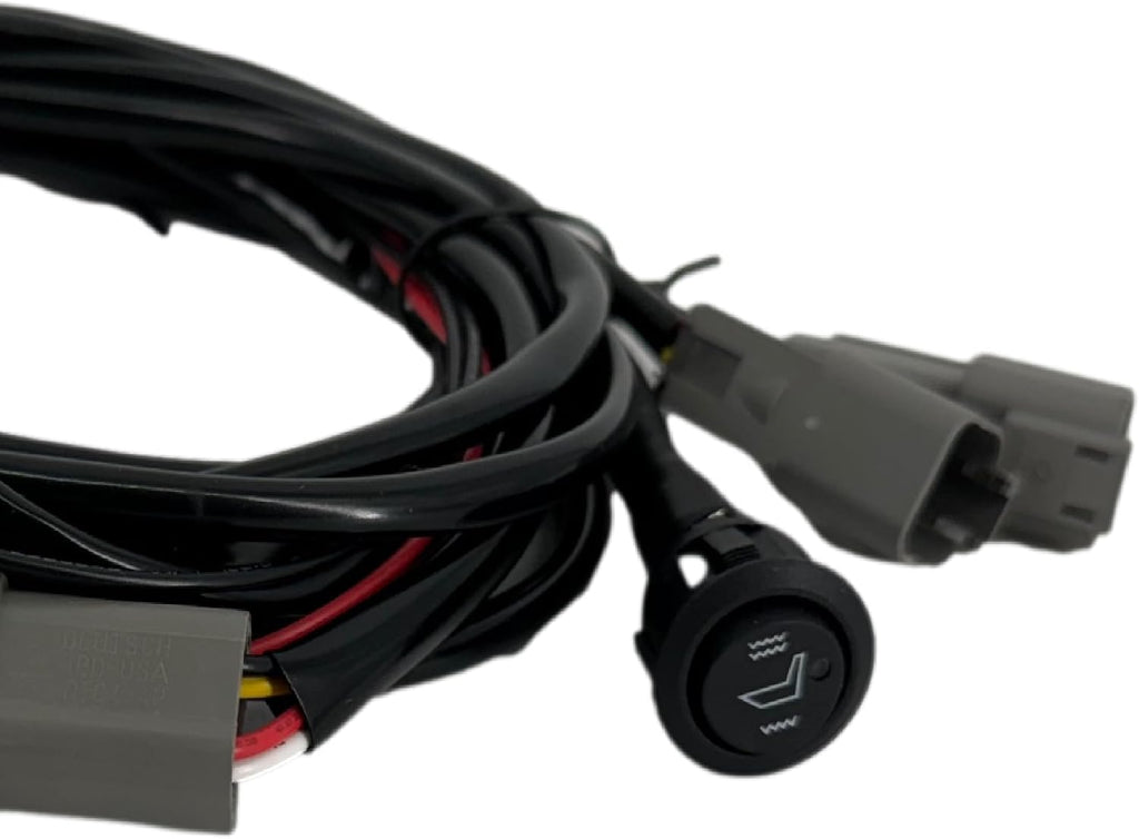 Waterproof Heater Kit for UTV & SxS – High/Low Switch – Heats Back & Bottom – Includes 2 Heating Pads, Deutsch Connectors, Harnesses, Switches & Relays – (2 Seats)