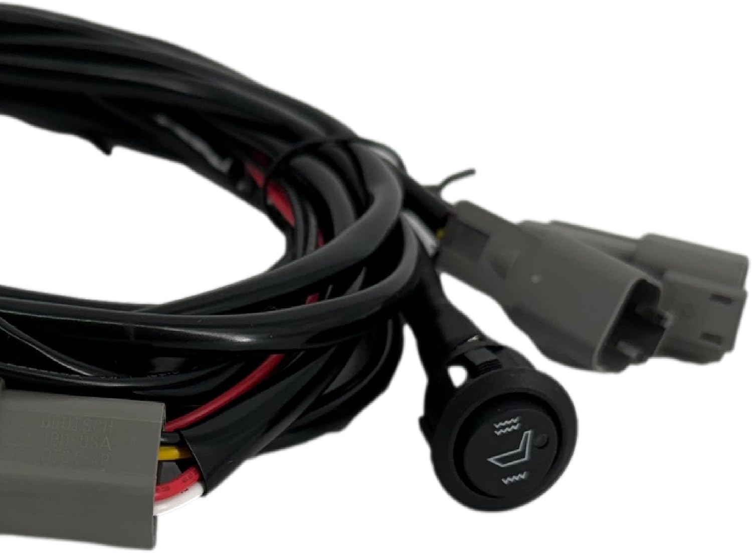 Waterproof Heater Kit for UTV & SxS – High/Low Switch – Heats Back & Bottom – Includes 2 Heating Pads, Deutsch Connectors, Harnesses, Switches & Relays – (2 Seats)