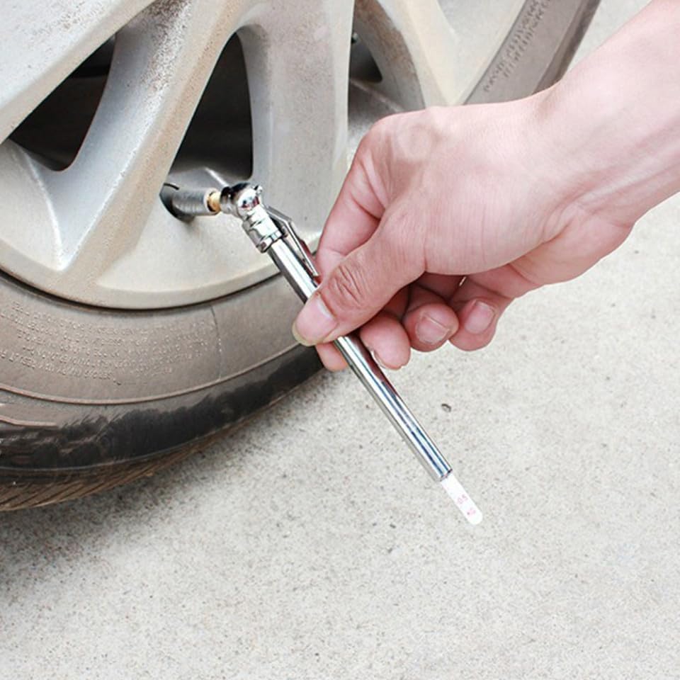 5Pcs Car Tire Gauge Pencil Portable Tire Pressure Gauge for Cars Trucks Suvs Rvs Motorcycles Durable and Accurate Tire Pressure Measurement Tool Convenient Storage