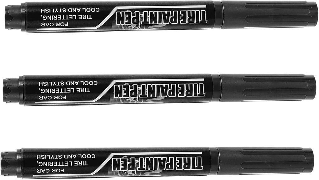 KESYOO 3pcs Car Tire Marker Pens Waterproof Resistant to Wear Compact Design Tire Paint Pens Convenient Automotive Wheel Care