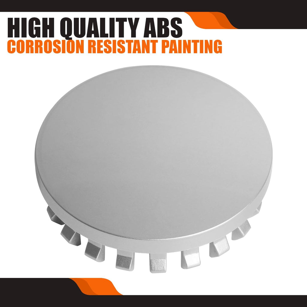 3.25Inch 83MM Wheel Center Caps for Chevrolet Chevy GMC Colorado Tahoe Suburban Silverado Sierra 1500 Rim Hub Caps, Pack of 4 (Silver, Outer 83MM, Inner 73MM, Easy DIY Installation)