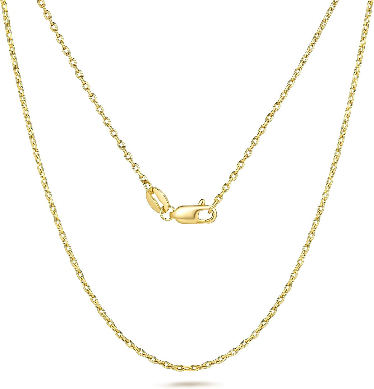 14k gold necklaces for women men 1.1/1.2/1.3mm cable, main product view