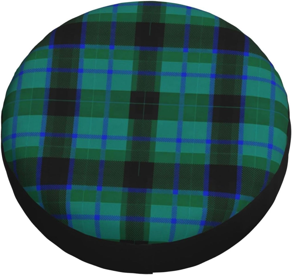 Universal Fit Spare Tire Wheel Cover Scottish Tartan Plaid, Weatherproof Tire Protector for Truck SUV RV and Travel Trailer, 15 inch