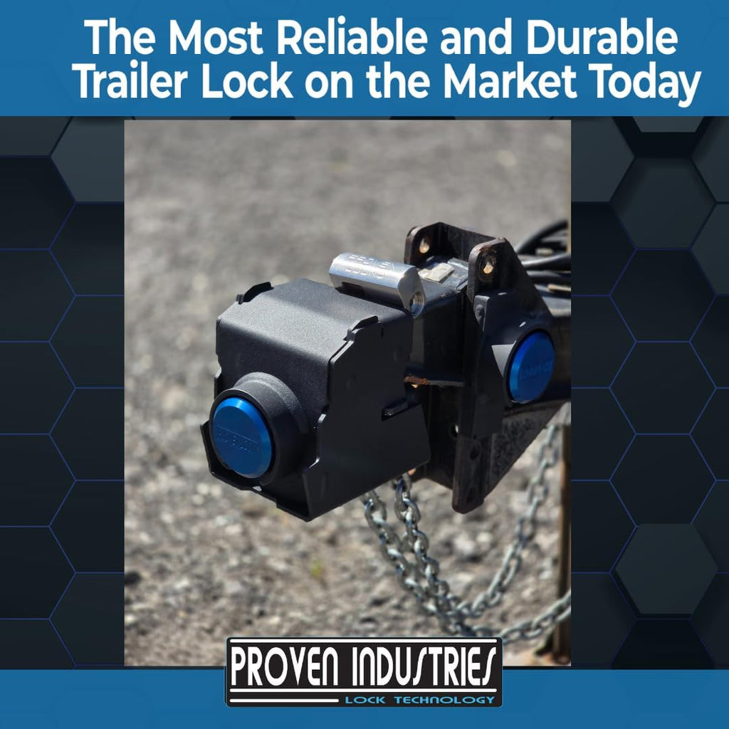 Proven Industries Model 2516 Heavy-Duty Trailer Coupler Lock for 2 5/16 Couplers – RV & Trailer Anti-Theft Lock, Made in USA