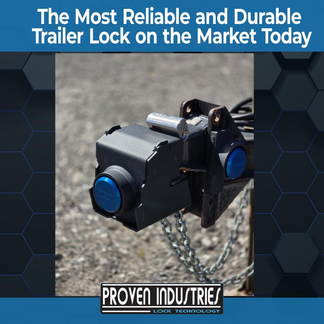 Proven Industries Model 2516 Heavy-Duty Trailer Coupler Lock for 2 5/16 Couplers – RV & Trailer Anti-Theft Lock, Made in USA