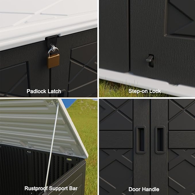 KINYING Larger Outdoor Storage Shed Weather Resistance, Resin Sheds & Outdoor - Image 6
