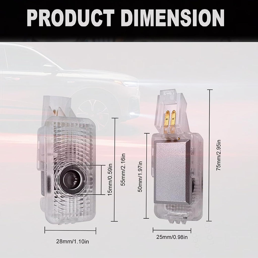 No Fade Car Door Lights Logo Projector Compatible with MDX RDX TLX TL RLX ZDX, Car Accessories for MDX RDX TLX TL RLX ZDX