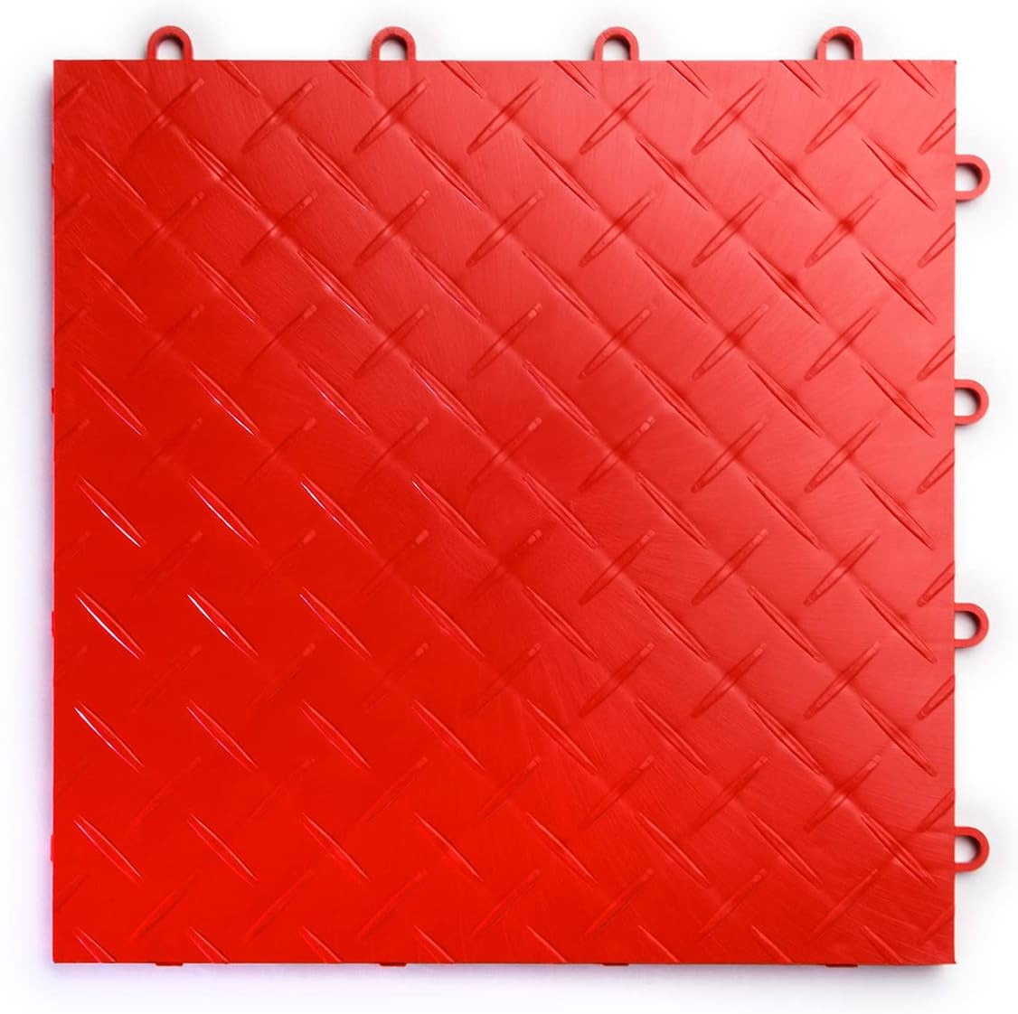 Big Floors RaceDeck Diamond Plate Design, Durable Interlocking Modular Garage