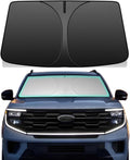Windshield Sun Shade for 2018-2026 Ford Expedition Foldable Car Front Window Sunshade Accessories 4-Layer 240 T Sun Visor Protector Reflective Cover Block UV Rays & Sun Heat