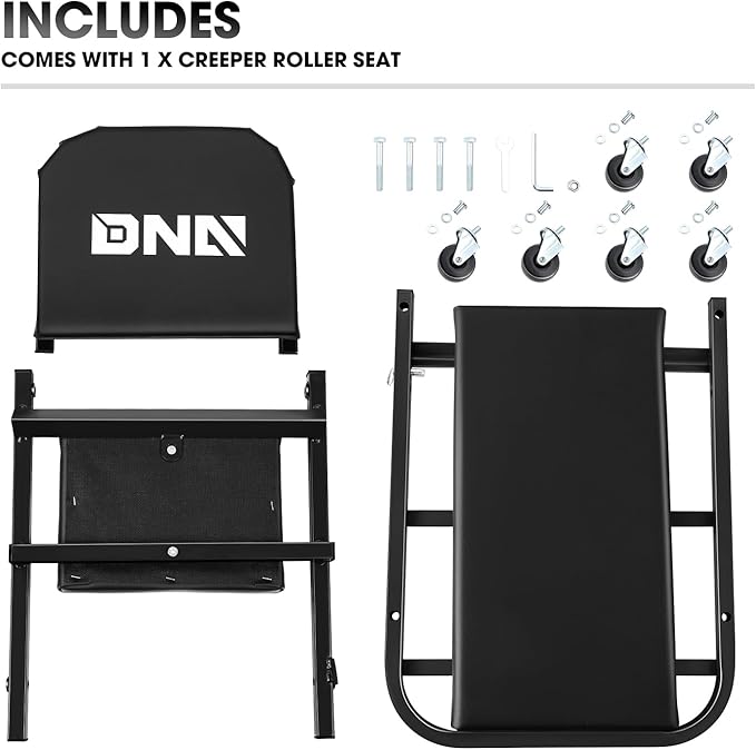 DNA MOTORING 40 Inches Folding 2 in 1 Rolling Z Creeper, Adjustable Roller - Image 2