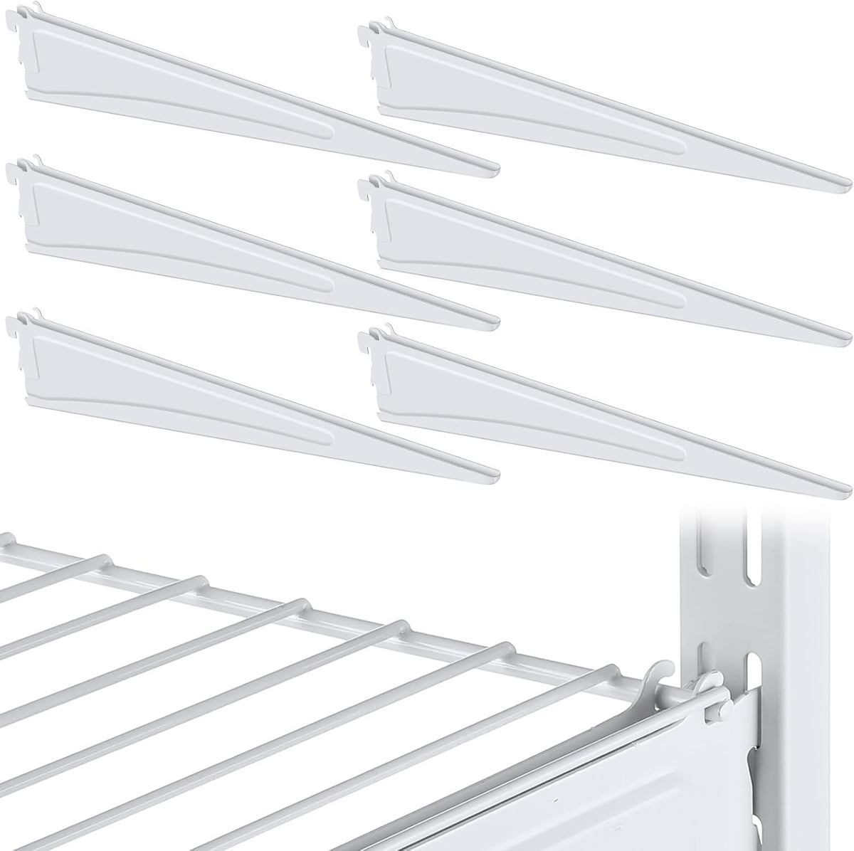 wonderjune 6 pcs adjustable locking shelf bracket 16, main product view