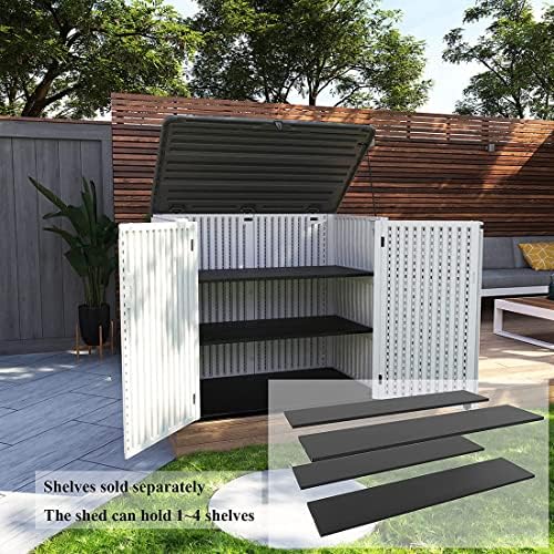 kinying larger outdoor storage shed weather resistance, horizontal, package contents