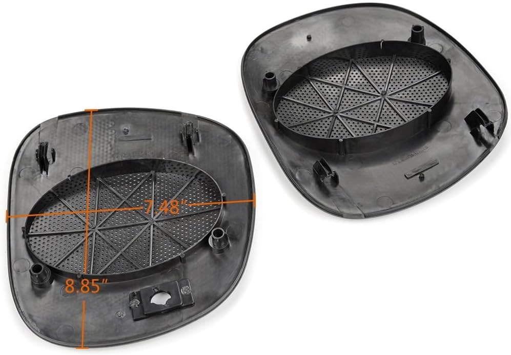 GRAND ORANGE 2PCS Front Speaker Grille Covers Compatible with Chevy Blazer S10 1998-2005, Fit Chevy S10 Pickup 1998-2004 Left & Right Black, 15046441 15046442