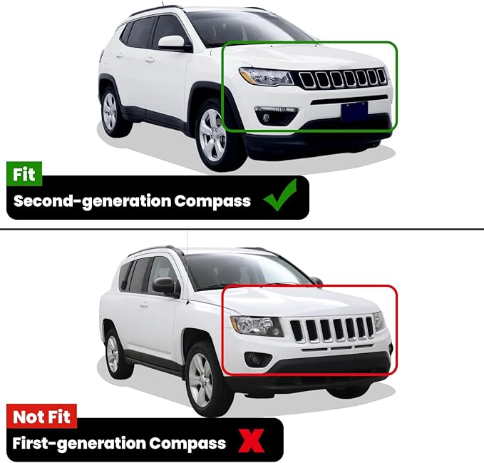 LASFIT Floor Mats for Jeep Compass 2017-2025 All Weather TPE Custom Fit Car - Image 2