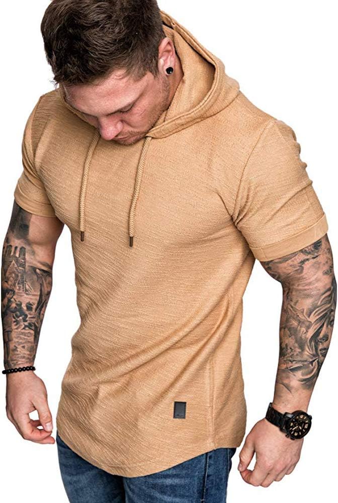 Lexiart Mens Fashion Athletic Hoodies Sport Sweatshirt Solid Color Fleece by Lexiart