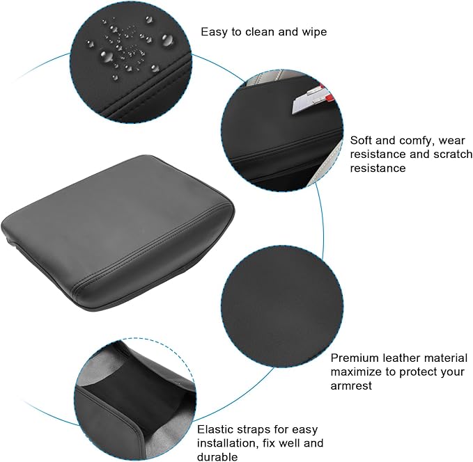 SXCY for 2024 2025 VW Atlas Armrest Cover for Volkswagen Atlas 2024 2025 - Image 5