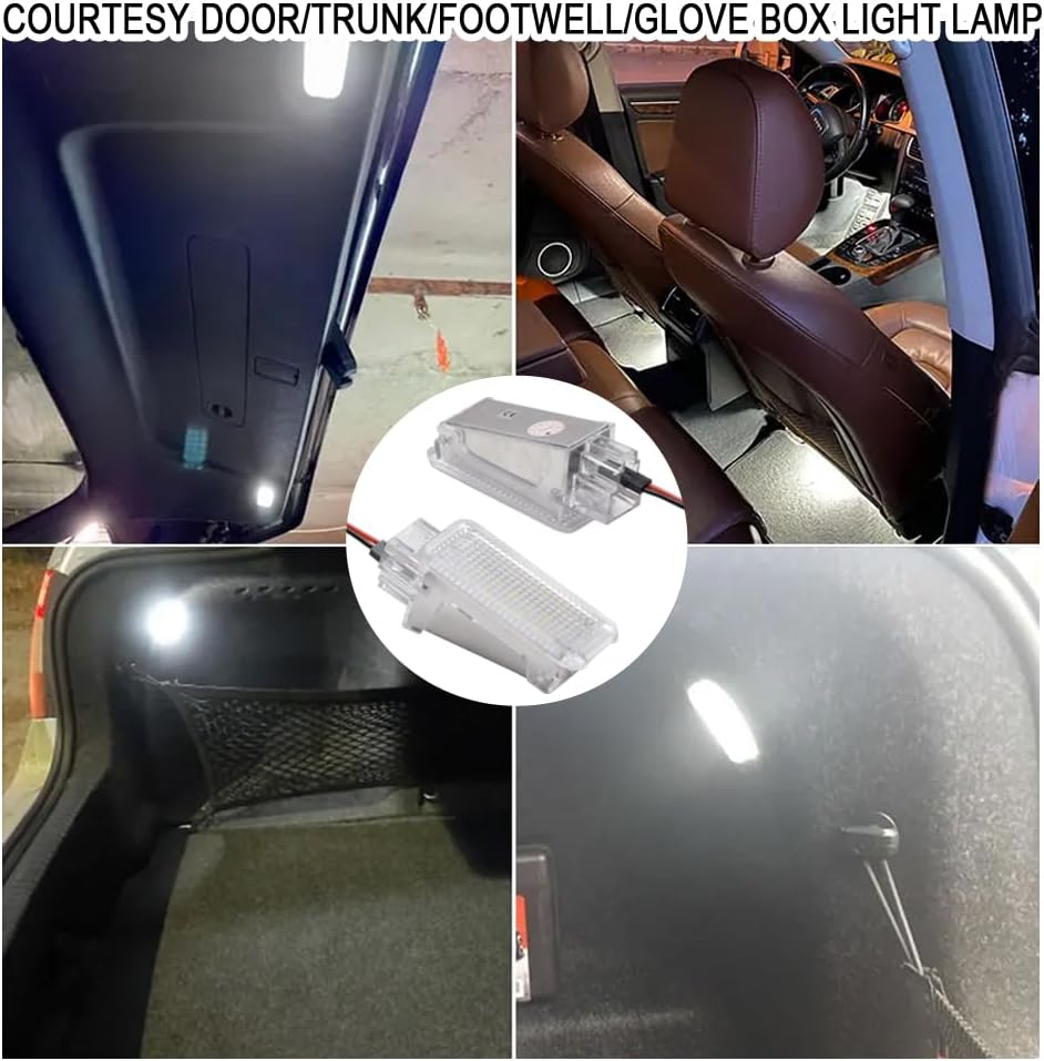 2Pcs Canbus Car White LED Courtesy Door/trunk/Footwell/glove box light lamp For Au#di A1 A2 A3 A4 A5 A6 A7 A8 Q3 Q5 Q7 TT VW Skoda
