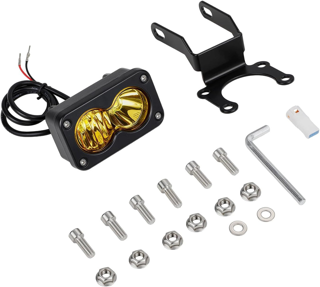 Headlight Kit for Talaria MX3 Taparia XXX X3 6000-6500K LED Light Bar Spot Flood Combo Bright Front Headlamp Motorcycle Dirt Bike Light with Mount Bracket Wiring Harness Yellow